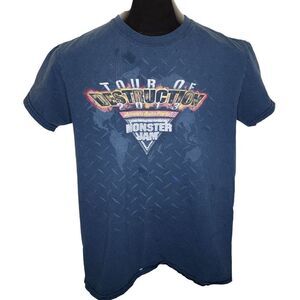 Monster Jam Truck T-Shirt Mens Size S Grave Digger Tour of Destruction